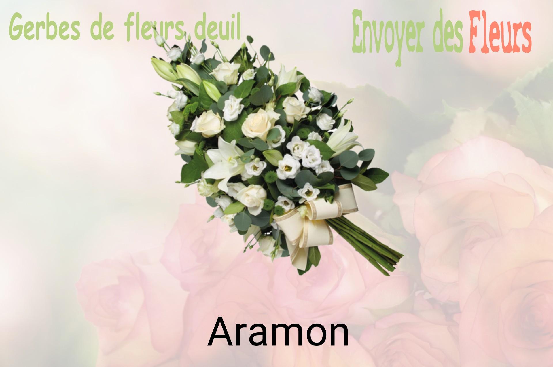 Gerbe de fleurs de deuil livrée à Aramon
